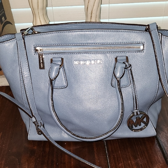 Michael Kors Selma Rare Slate BLUE Crossbody Tote - Picture 1 of 8